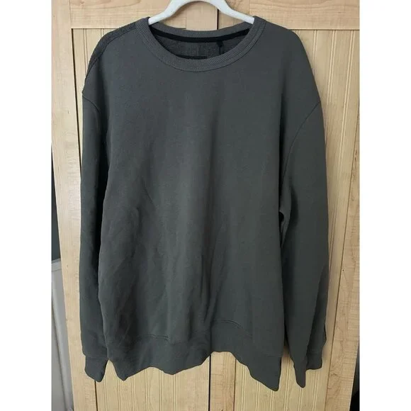 Rag & Bone Gray Raw Edge Sweatshirt Crew Pullover Men's Size XL $295 NWT - Picture 1 of 6